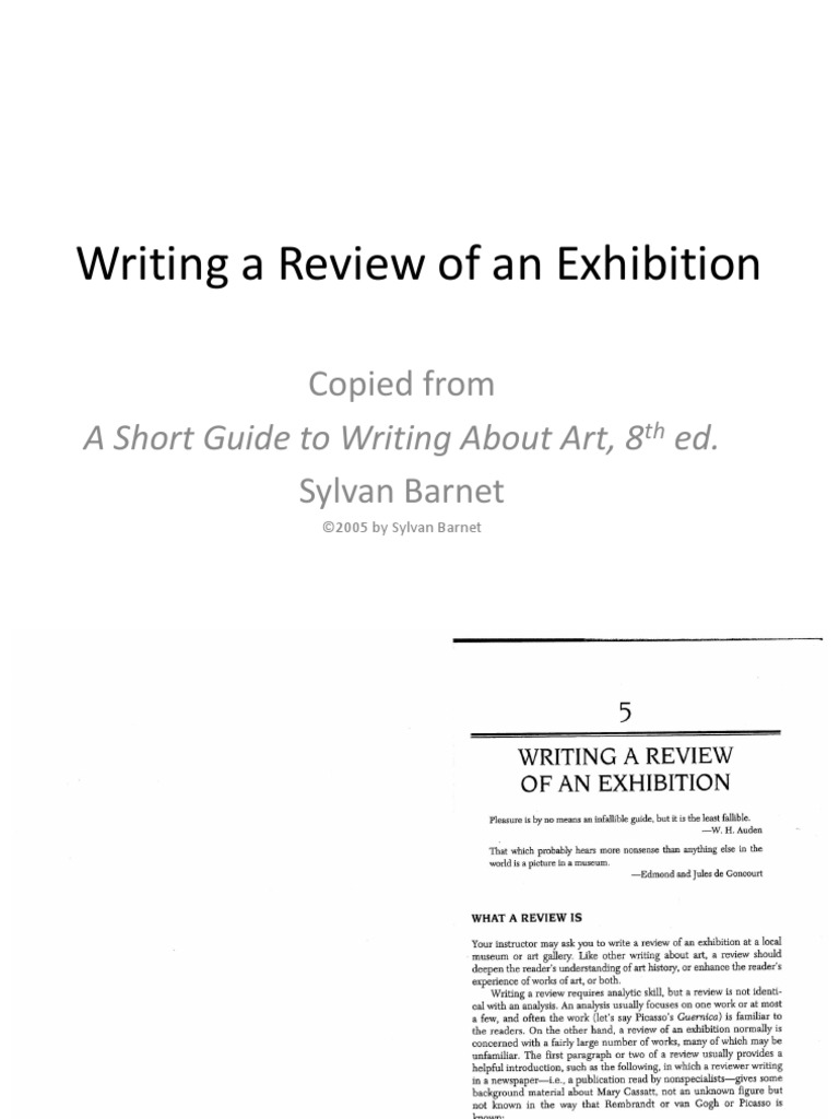 Writing A Review Of An Exhibition – WPFQTM