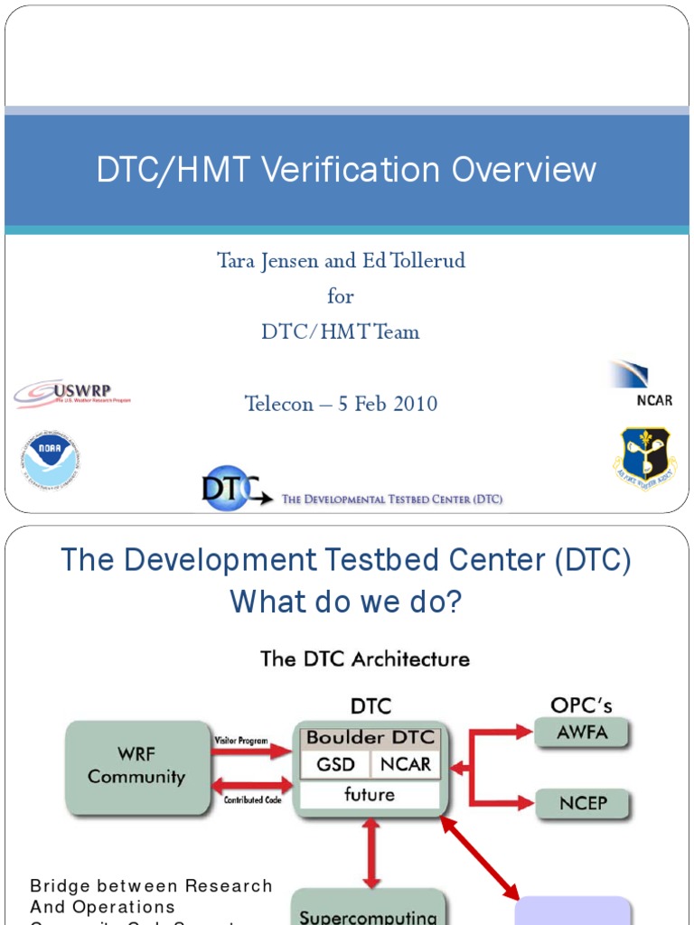 DTC-HMT Verif Overview | PDF | Statistics | Applied Mathematics