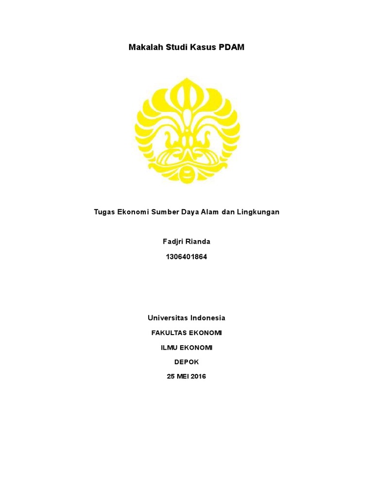 Makalah Ekonomi Sumber Daya Alam Dan Lingkungan