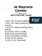Arab Daycare Center: Daily Routine Guide