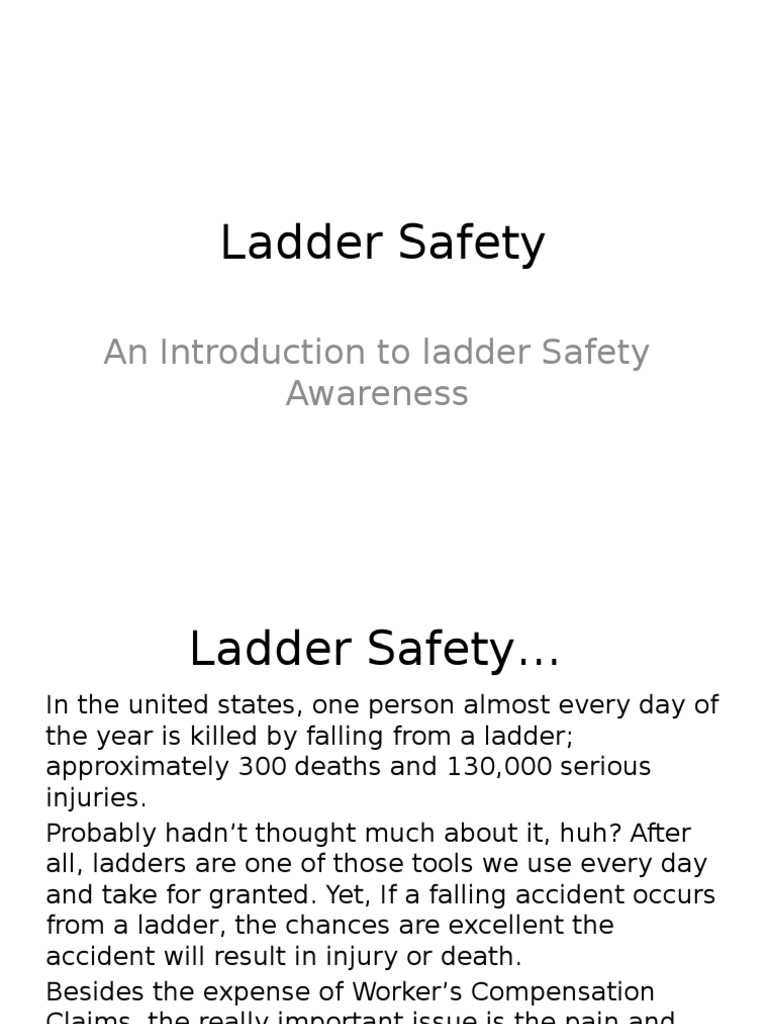 Ladder Safety | PDF