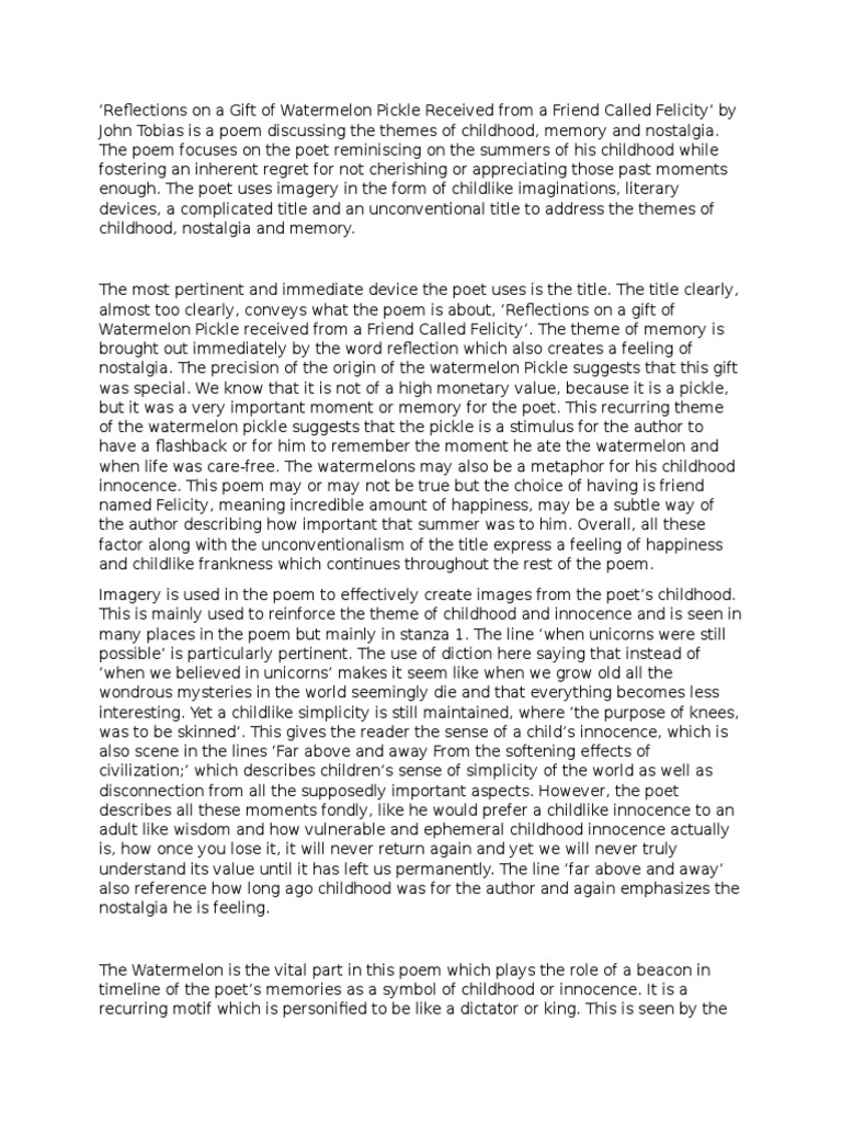 Essay on watermelon image