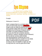 Eye Rhyme