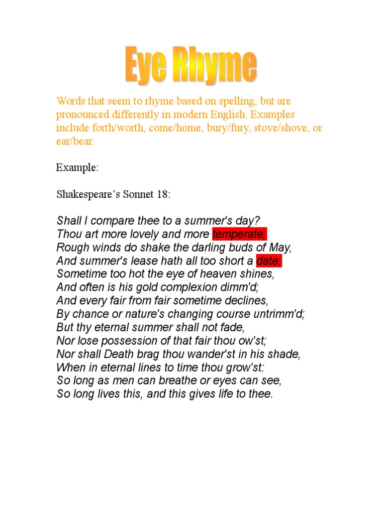 Eye Rhyme PDF