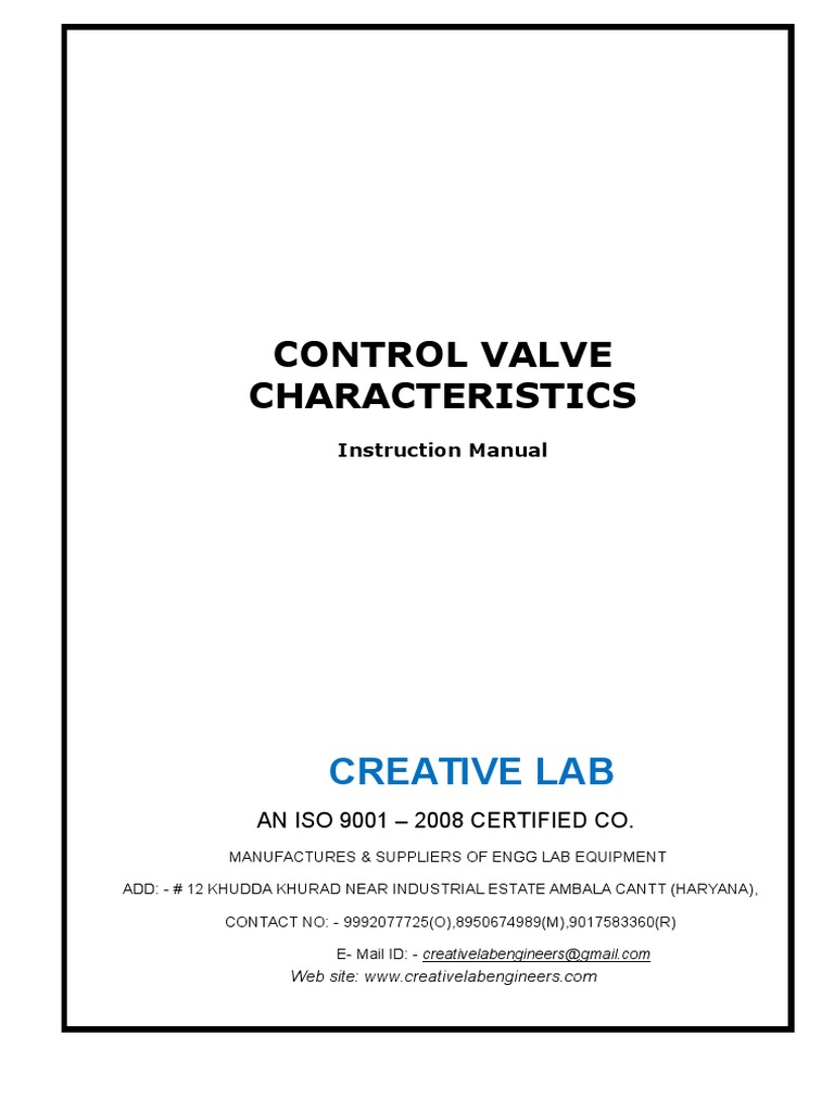 Control Valve Characteristics Overview | PDF | Valve | Actuator