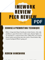Homework Review Peer Review