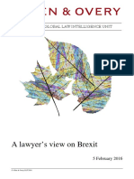 A Lawyer's View on Brexit--5 February 2016--(Allen & Overy LLP)
