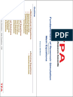 EP – Reservoir Simulation – Main Equations Overview