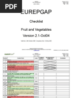 Download EUREPGAP Checklist Fruit and Vegetables by Plant Eo SN32466515 doc pdf