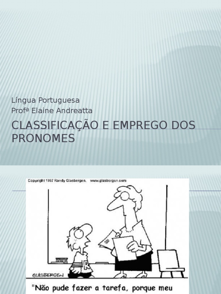 Classificação e Emprego dos Pronomes | PDF | Pronome | Assunto (gramática)