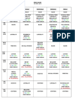 Classroom Schedule 2016-17