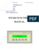 Wt104 Functions Manual: Dedoussis Engineering LTD