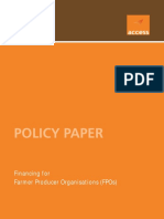 Policy Paper Financing Farmer Producer Organizations FPOs