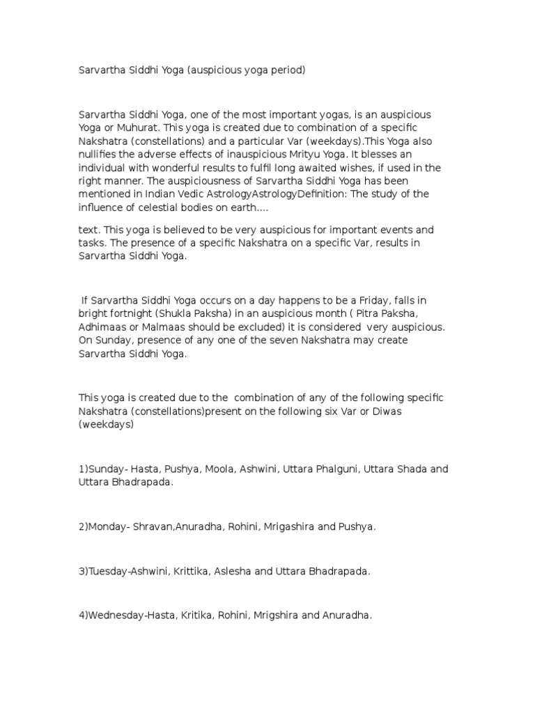 Is Sarvartha Siddhi Yoga Good For Child Birth