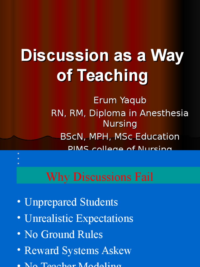 Discussion As A Way of Teaching PDF Conversation Communication