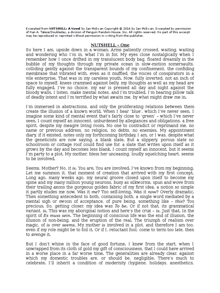 Excerpt From "Nutshell" by Ian McEwan. PDF