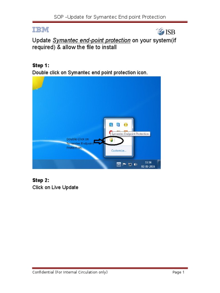 Symantec Endpoint Protection Update SOP | PDF