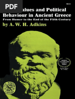 Adkins Moral Values and Political Behaviour in Ancient Greece From Homer To The End of The Fifth Century