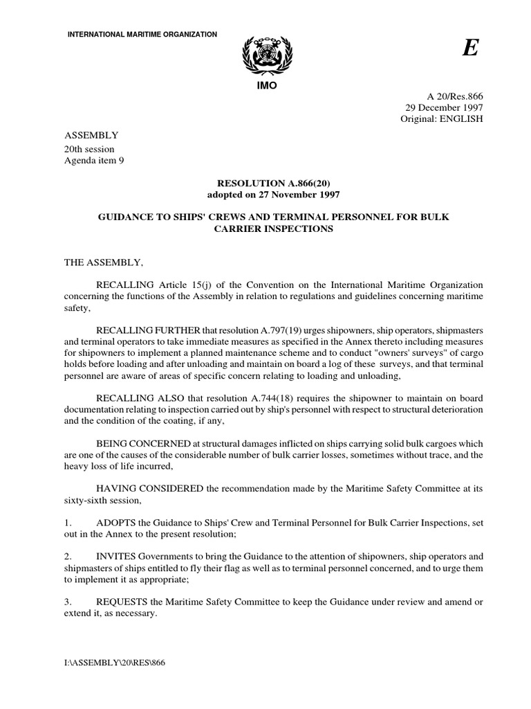 Res A 866 | PDF