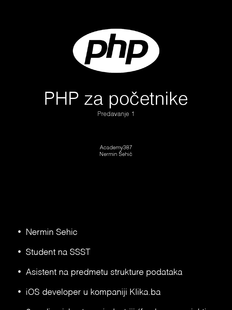 PHP Za Pocetnike | PDF