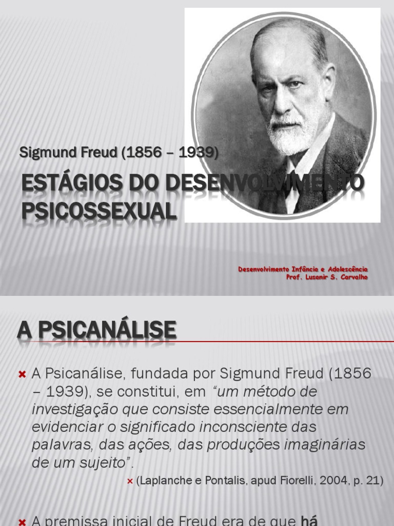 Fases do Desenvolvimento Psicossexual | PDF | Sigmund Freud | Ciências ...