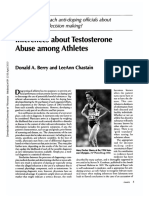 Inferences About Testosterone Abuse Among Athletes