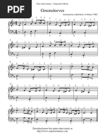 Greensleeves Easy Piano Folk Songs Entertainment General