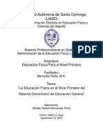La Educación Física en El Nivel Primario Del Sistema Dominicano de Educación General