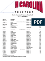 2016-17 USC Women's Schedule