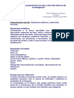 Pautas Del Informe de Investigación