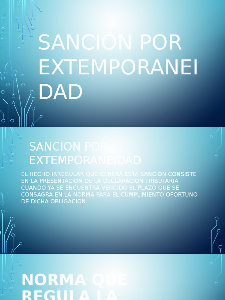 SANCION POR EXTEMPORANEIDAD exposicion.pptx Impuestos Gobierno