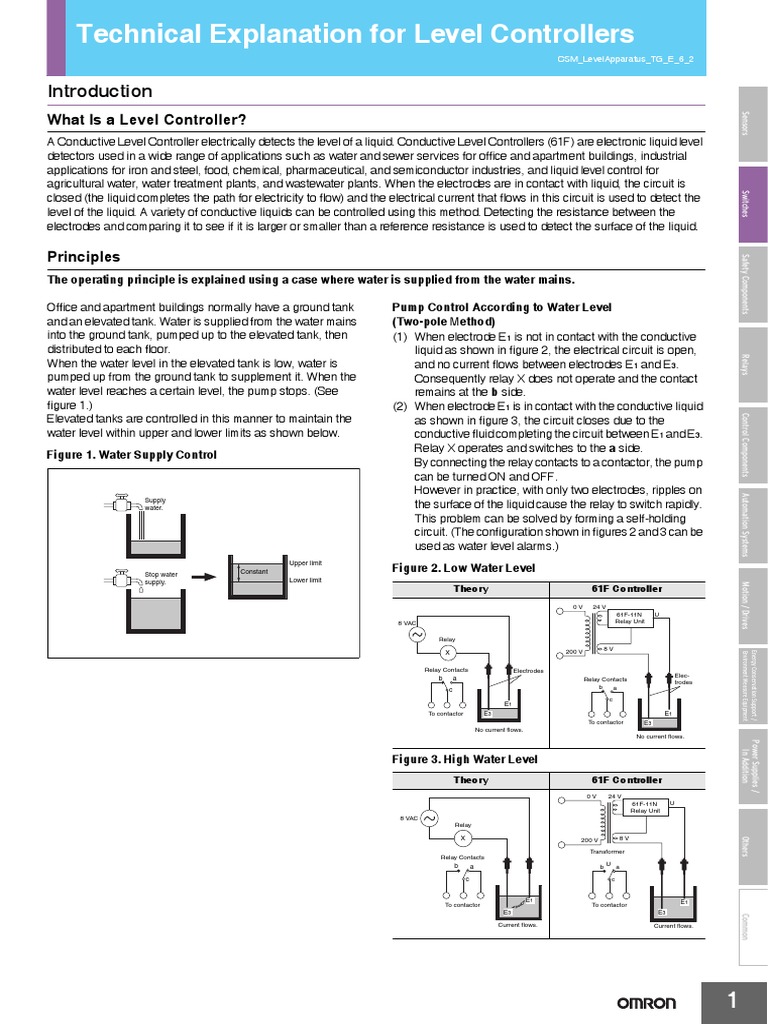 Conductive Level Controller Overview | PDF | Electric Current | Relay