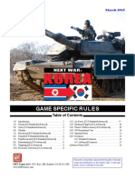 Next War Korea Game Specific Rules