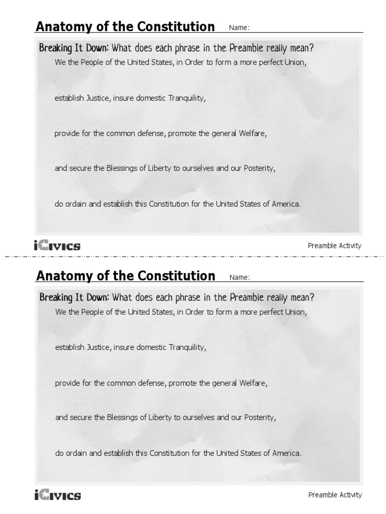 Anatomy of Constitution 11  Article Three Of The United States Intended For Icivics The Constitution Worksheet Answers