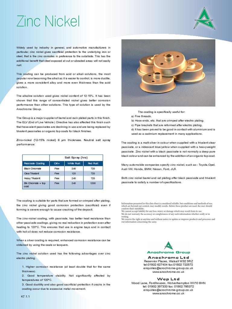 Zinc Nickel Plating PDF Corrosion Metallurgy