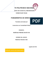 Portafolio de Evidencias, Fundamentos de Derecho - Valdivieso Mendez