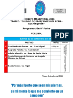Campeonato Magisterial 2016-Programación Voley 8° Fecha