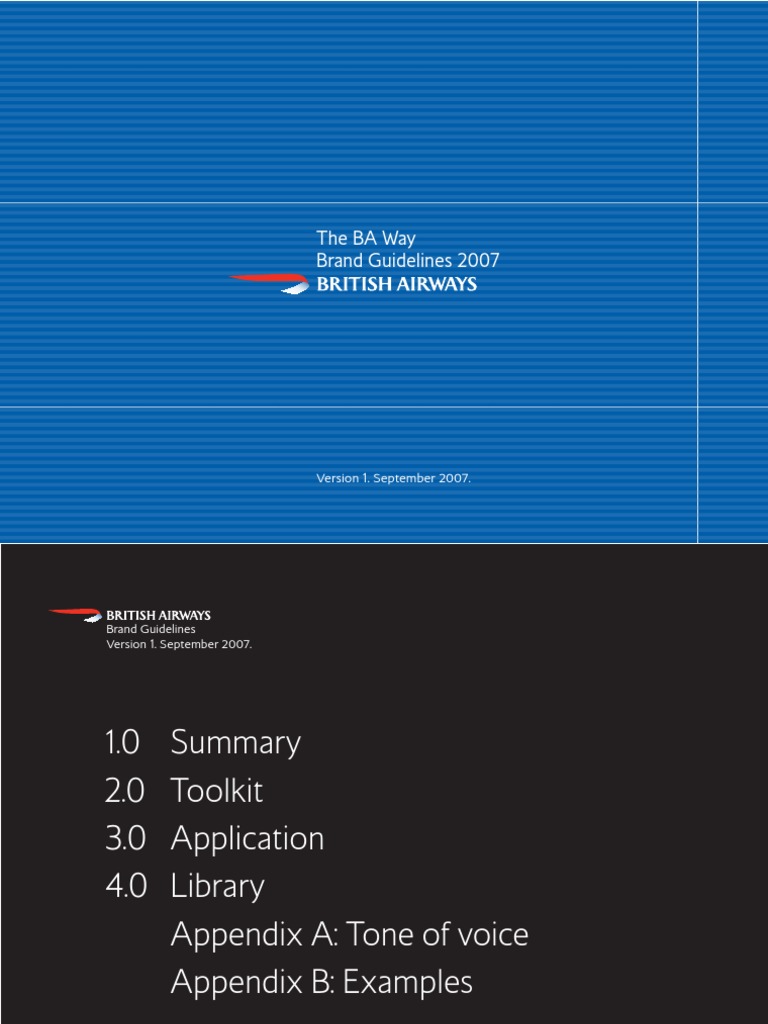 British Airways Brand Guidelines 2007 | PDF | Typefaces | Brand