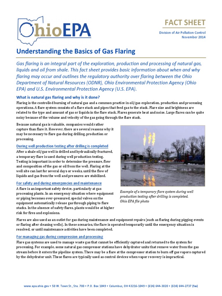 Basics of Gas Flaring PDF Natural Gas Fossil Fuels