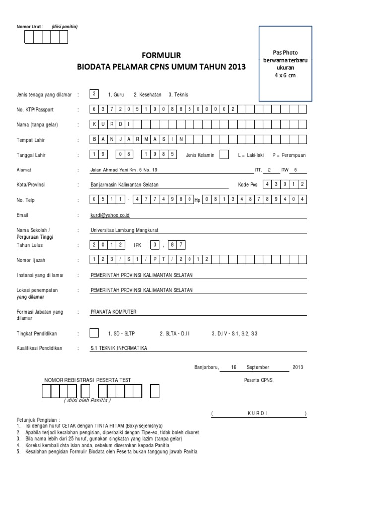 CONTOH ISIAN BLANKO CPNS2013.pdf