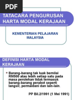 Tatacara Pengurusan Harta Modal Kerajaan