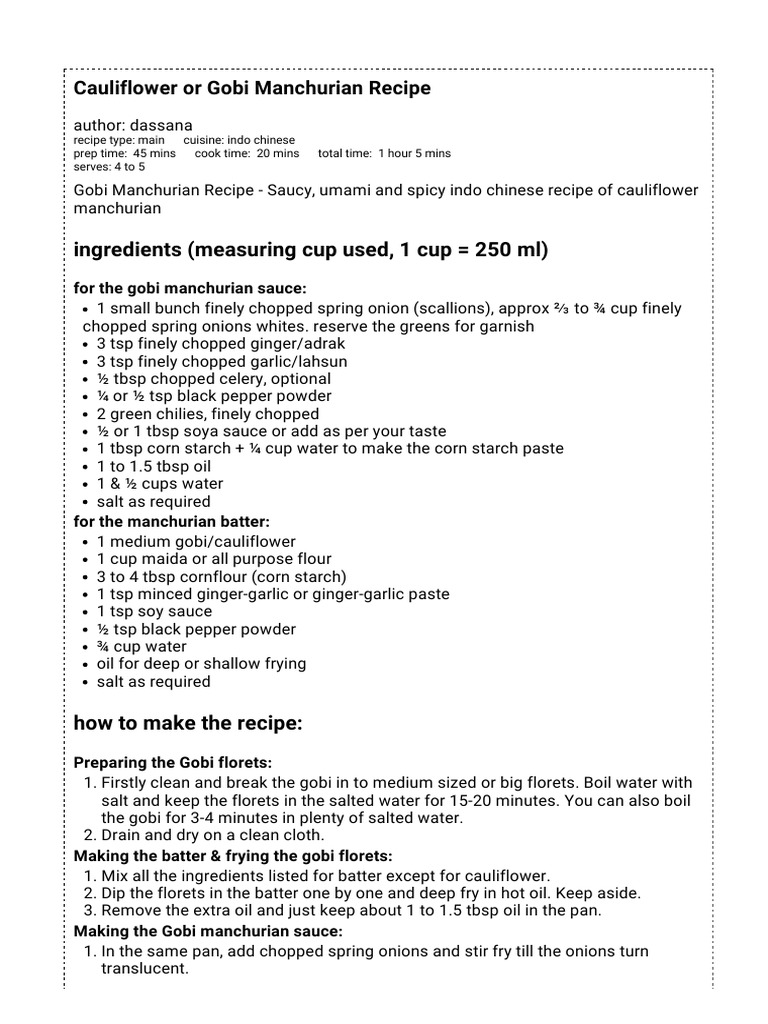 Featured image of post Recipe of Gobi Manchurian Recipe List