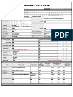 Personal Data Sheet: Single Married Widowed Separated Male Female