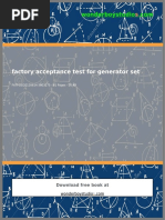 Download Factory Acceptance Test for Generator Set by markfoy SN324748287 doc pdf