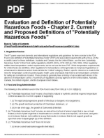 Evaluation and Definition of Potentially Hazardous Foods - Chapter 2