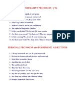 Demonstratives & Possessives & 'S