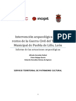 Intervención Arqueológica en Los Restos de La Guerra Civil Del Término Municipal de Puebla de Lillo, León