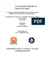 Industrial Training Report at The Wyte Fort: Cherraan'S Arts & Science College Cherraan Nagar