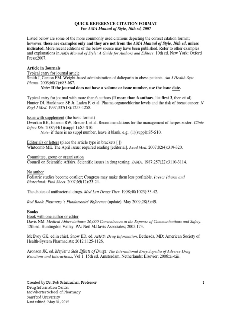 amaquickref07 citation personal digital assistant .