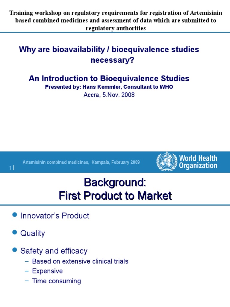 Bioavailability and Bioequivalence Overview | PDF | Bioavailability ...